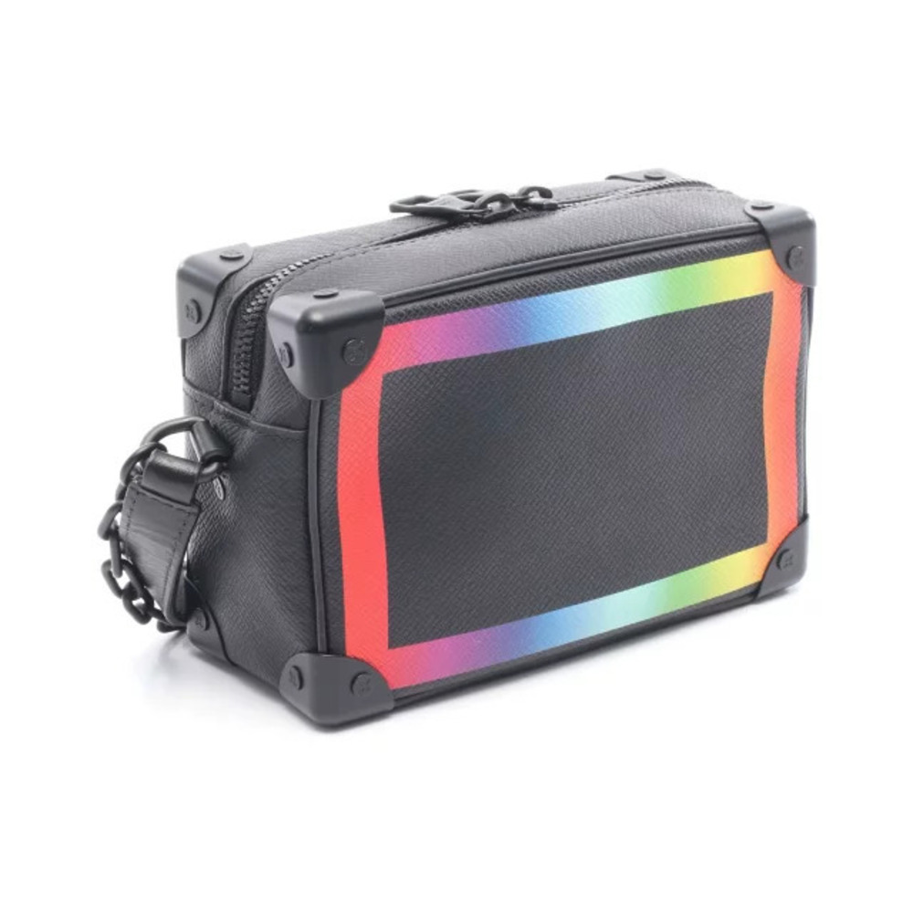 Louis Vuitton Multicolor Black Trunk Taiga Leather Bag Soft Shoulder